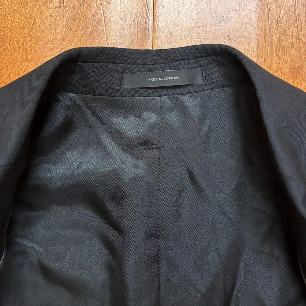 Express Mens Black Wool Blazer Size 38S Single Breasted Classic‎ Preppy